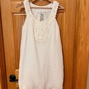 Max Studio White Sleeveless Graduation Bachelorette Dress SIze Small Cotton